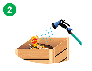 composting-2-keep-compost-moist Keep the compost moist (but not too wet).
