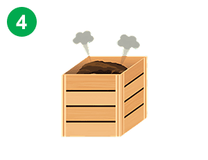 composting-4-materials-breakdown As materials breakdown the pile will get warm.