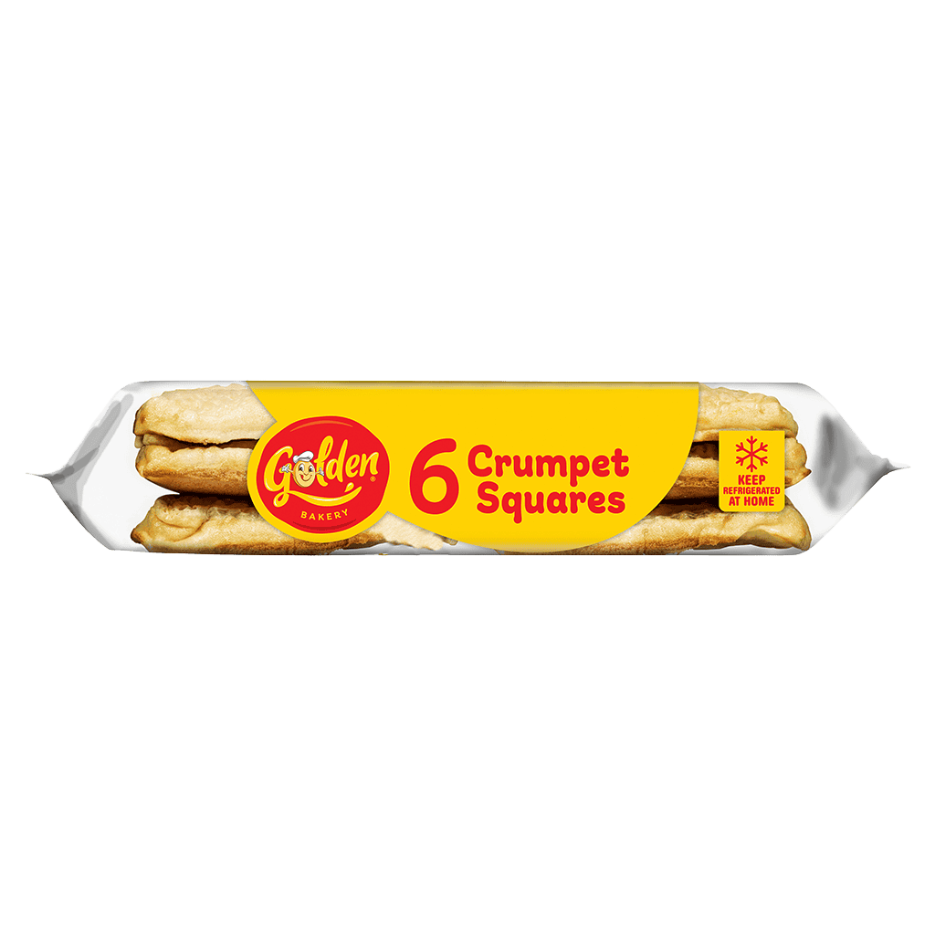golden-bakery-golden-crumpets-squares-side-2-pack Love crumpets? Golden Crumpet Squares are a fun, toastable twist perfect for any topping. Discover your new favourite snack today!